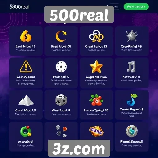 Recursos e funcionalidades do 500real para jogadores